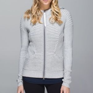 Lululemon Grey Embrace Knit Sweater Hoodie